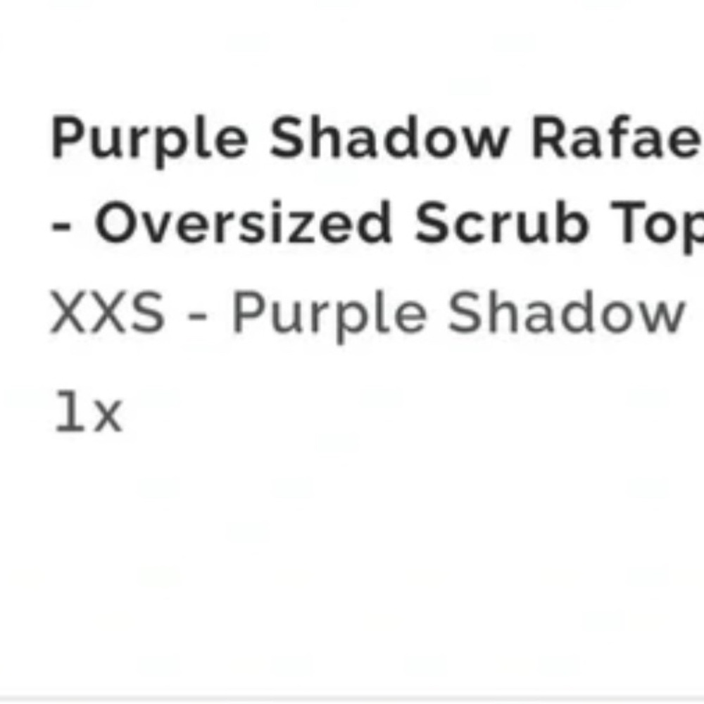 Rafaela purple scrub top only